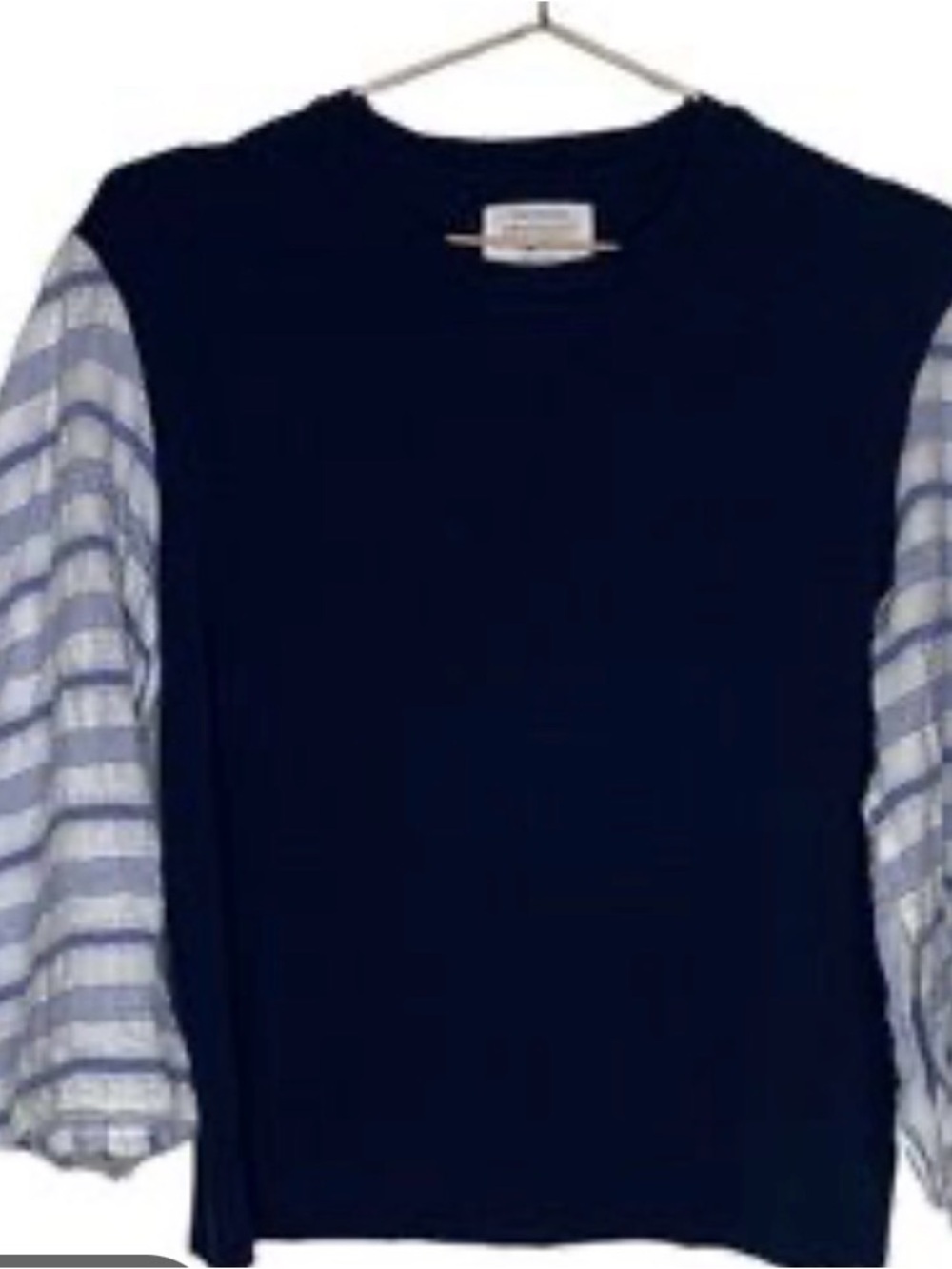 SOUTHCOTT Navy Top with Light Blue & White Trim